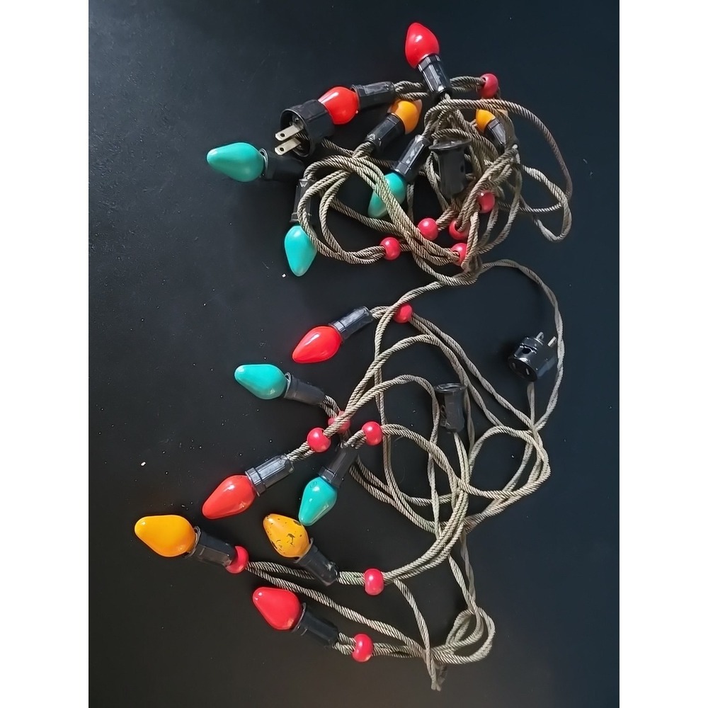 Vintage Noma 2 Strands Christmas Lights Mazda Lamps‎